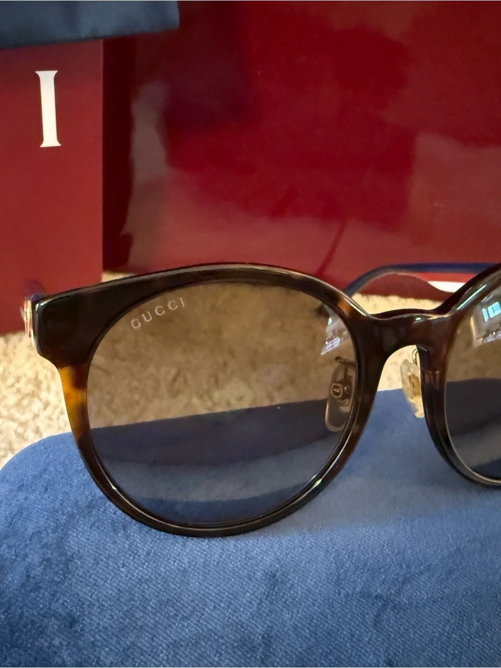 Gucci GG0416SK Sunglasses Brown Frame Brown Gradient Lens 145mm